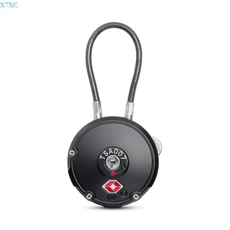 X7XC Combination Travel Cable Lock for Bicycle Scooter Tear Resistant Helmet Lock