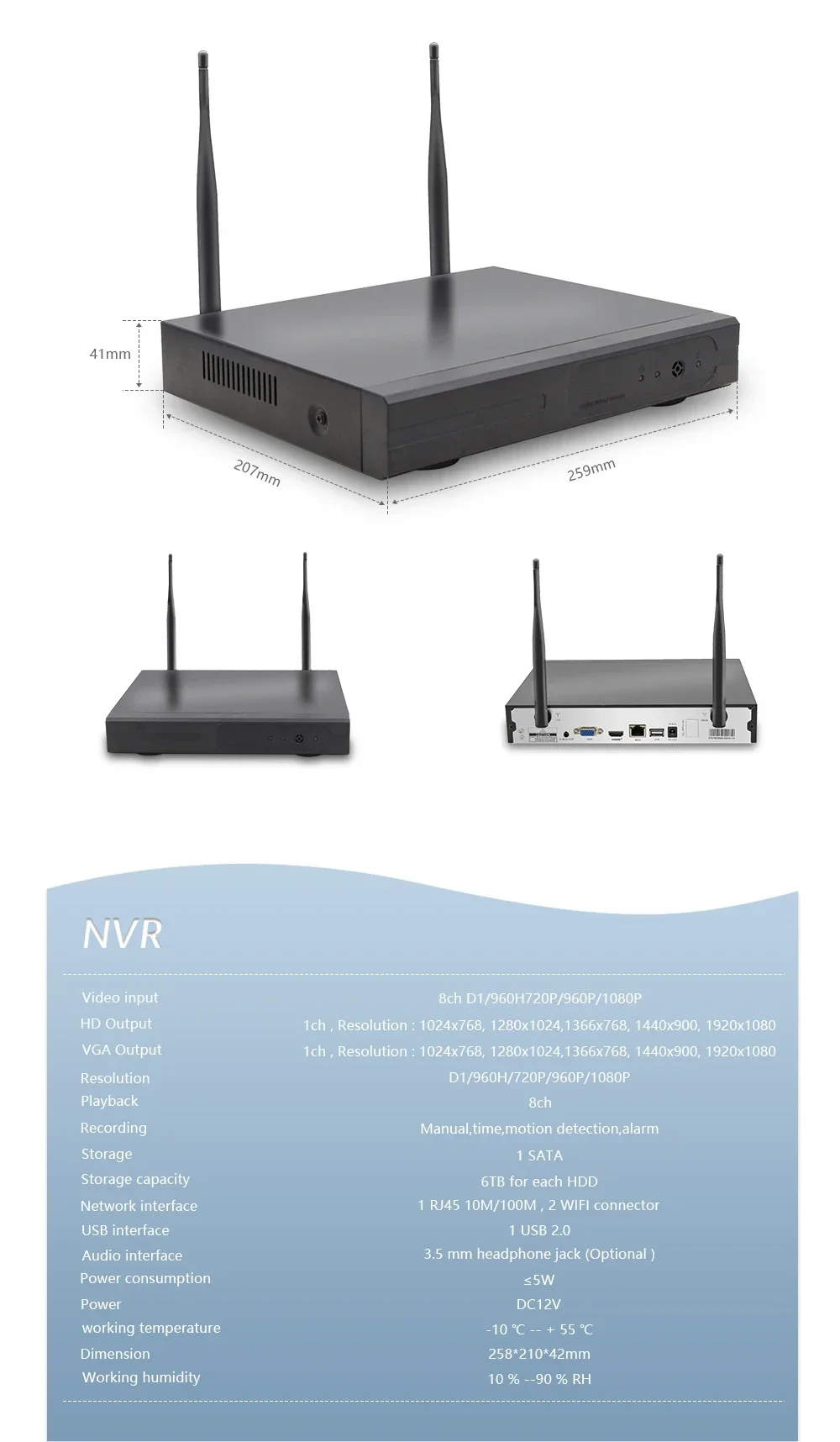 2024 nuevo sistema inalámbrico caliente del CCTV del sistema de cámara Cctv Wifi del equipo de la cámara IP de 4CH 3MP