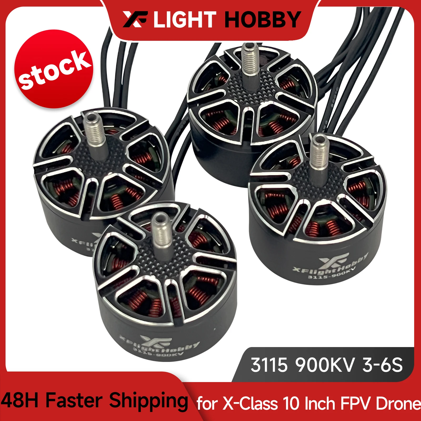 

Xflight Hobby 4 шт. 3115 900KV 3-6S бесщеточный двигатель для дистанционного управления мультироторная замена для X-класса FPVRacing Quadcopter