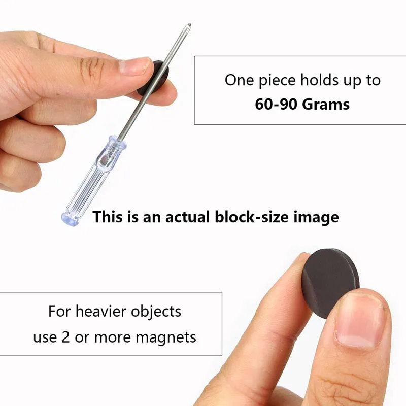 Flexible Magnetic Dot Stickers with Self-Adhesive Rubber Backing, Round Magnetic Dot Stickers for Fridge, DIY Projects, 20x2mm