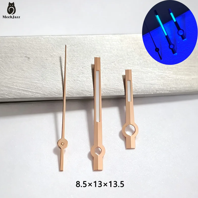 MechJazz Golden Luminous Hands Set for 8215, 8205 Automatic Mechanical Movement, Watch Repair & Modification Accessories