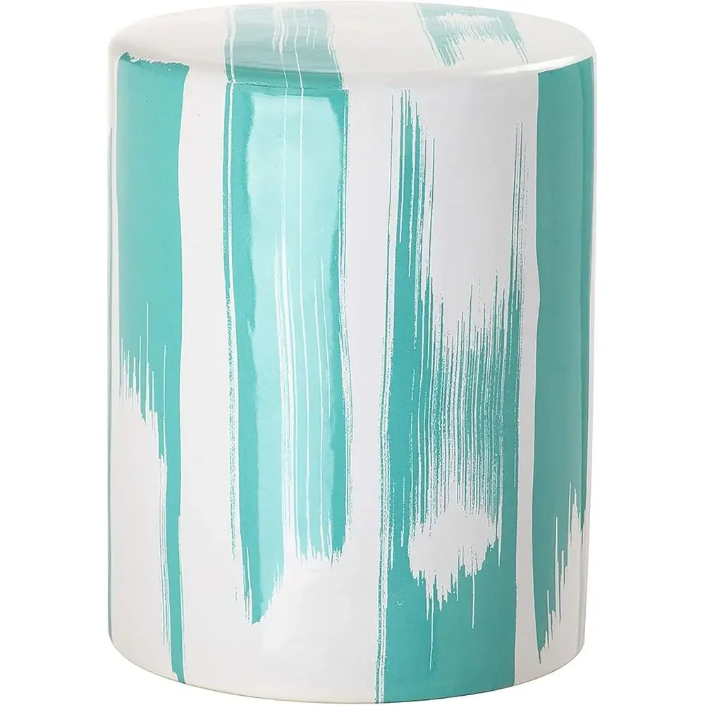 Glazed Ceramic Black Garden Stool
