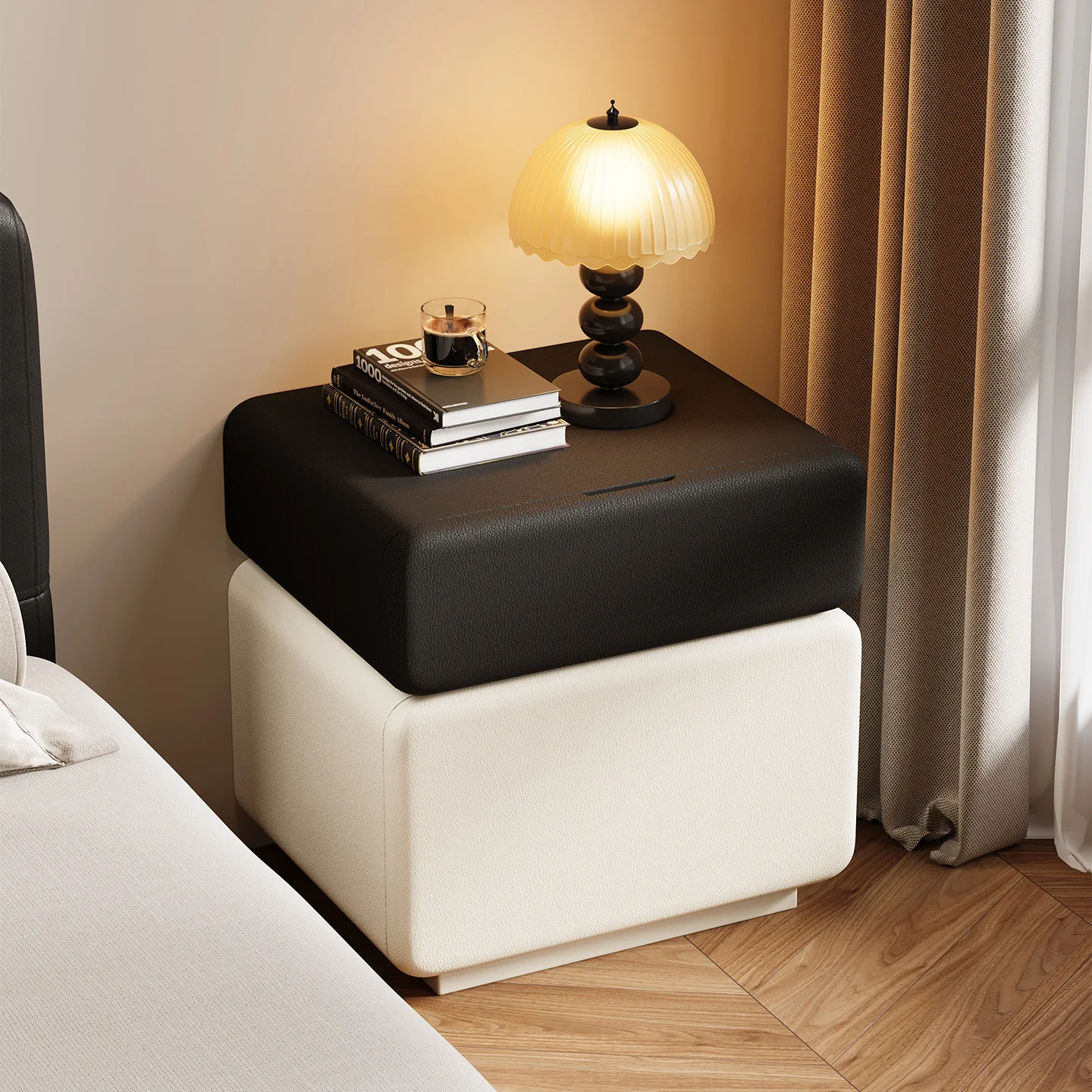 bedside table household bedroom explosion light luxury storage cabinet  Furniture