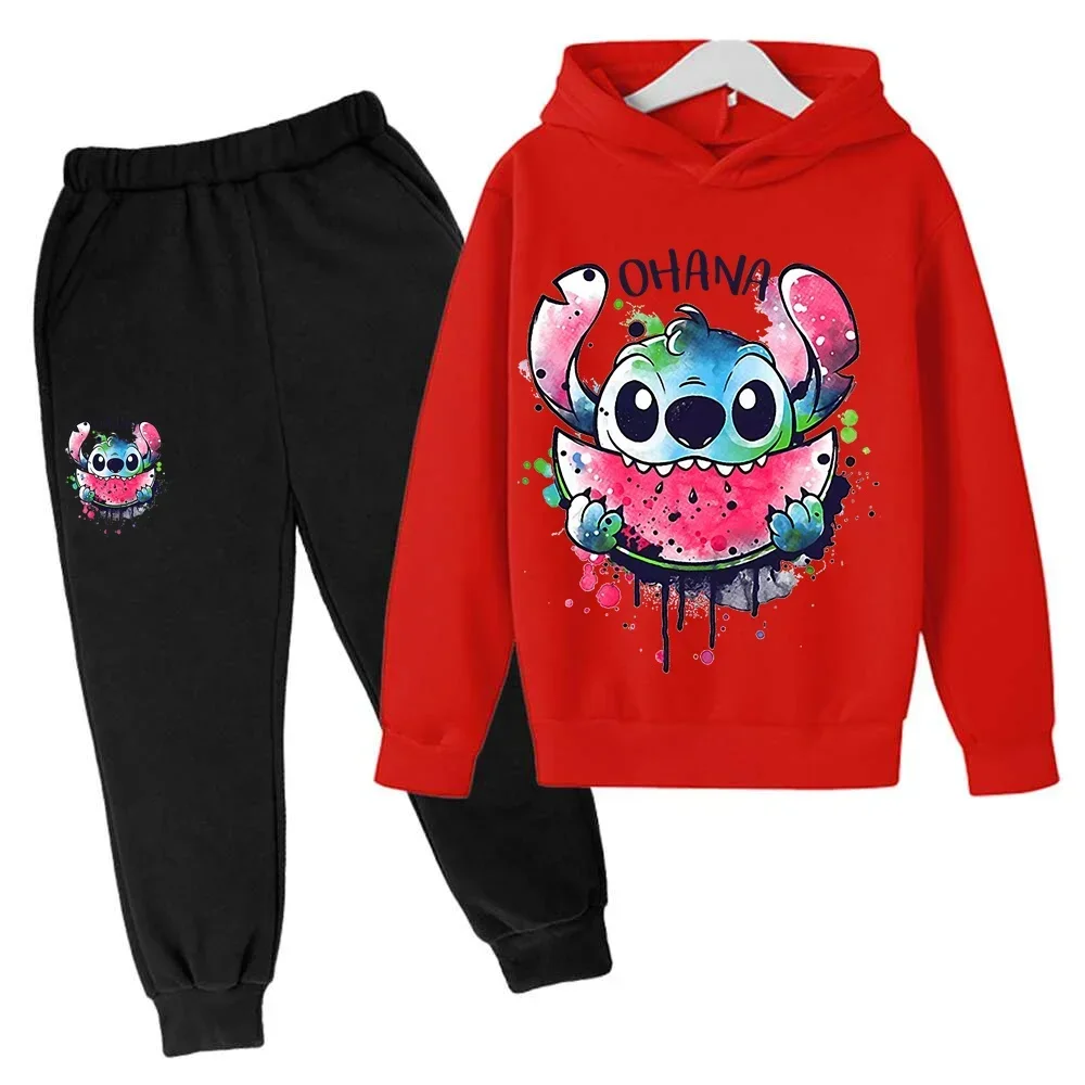 4-14 years old children\'s latest hoodie set Children\'s cotton autumn spring long-sleeved sweatshirt and pants 2 sets of clothing