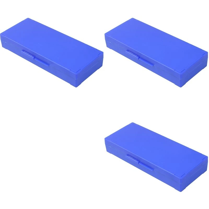 Boîte de microscope pour micro-lames en plastique BMBY-3X, 50 emplacements, bleue