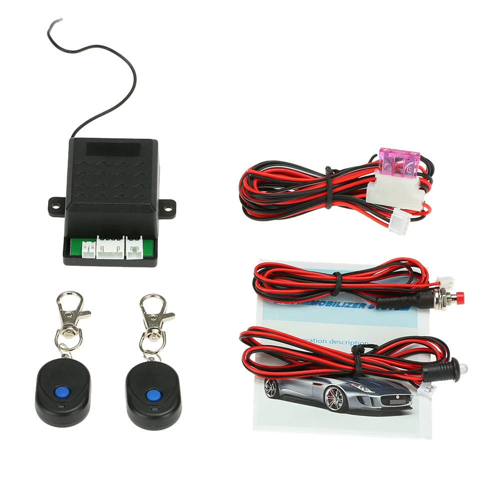 

Universal Car Immobilizer Anti Theft Security System Alarm Protection with 2 Remote Controller