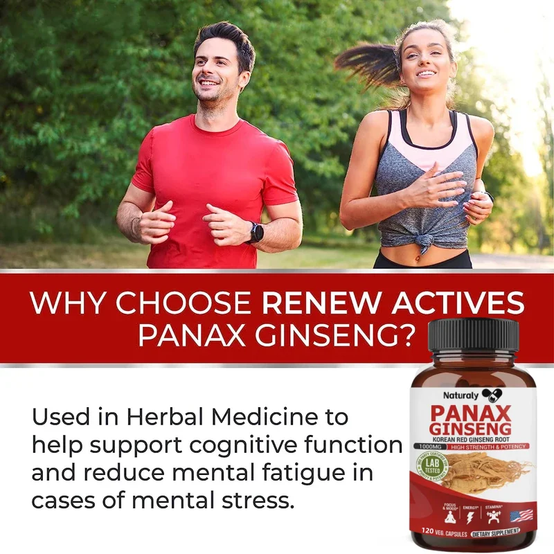 Ginseng Booster Helps Increase Energy and Endurance, Improve Mood Hormones, and Improve Athletic Performance