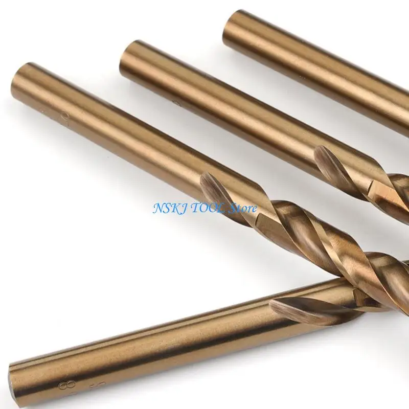 

L8RC 5pcs 2/3/4/5/6/7/7/8/9/10 мм M42 HSS Twist Bint Установите высокий кобальт бит для бурения из нержавеющей стали.