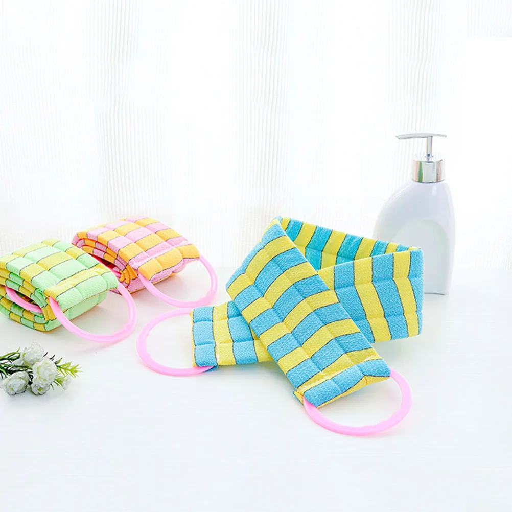 

75x9cm Nylon Exfoliating Bath Towel Long Strip Scrub for Full Body Shower Back Cleaning Deep Pore Rubbing Mud Towel