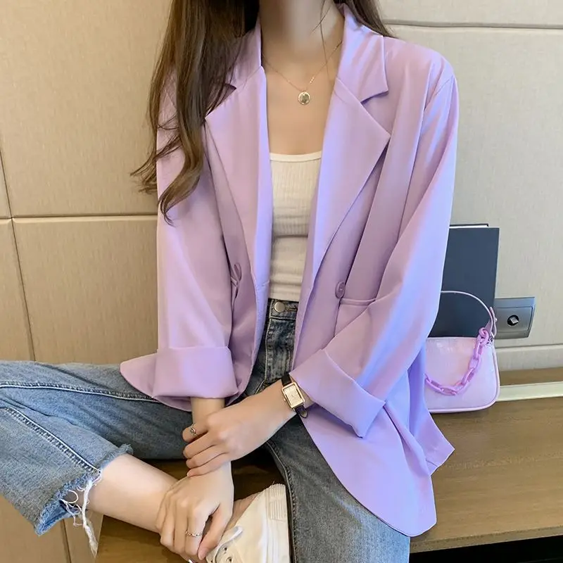 Blazers for Woman Office Outfits Women Business Casual Women Outfits Women Coats New in Suits Blazer Purple Suit Top