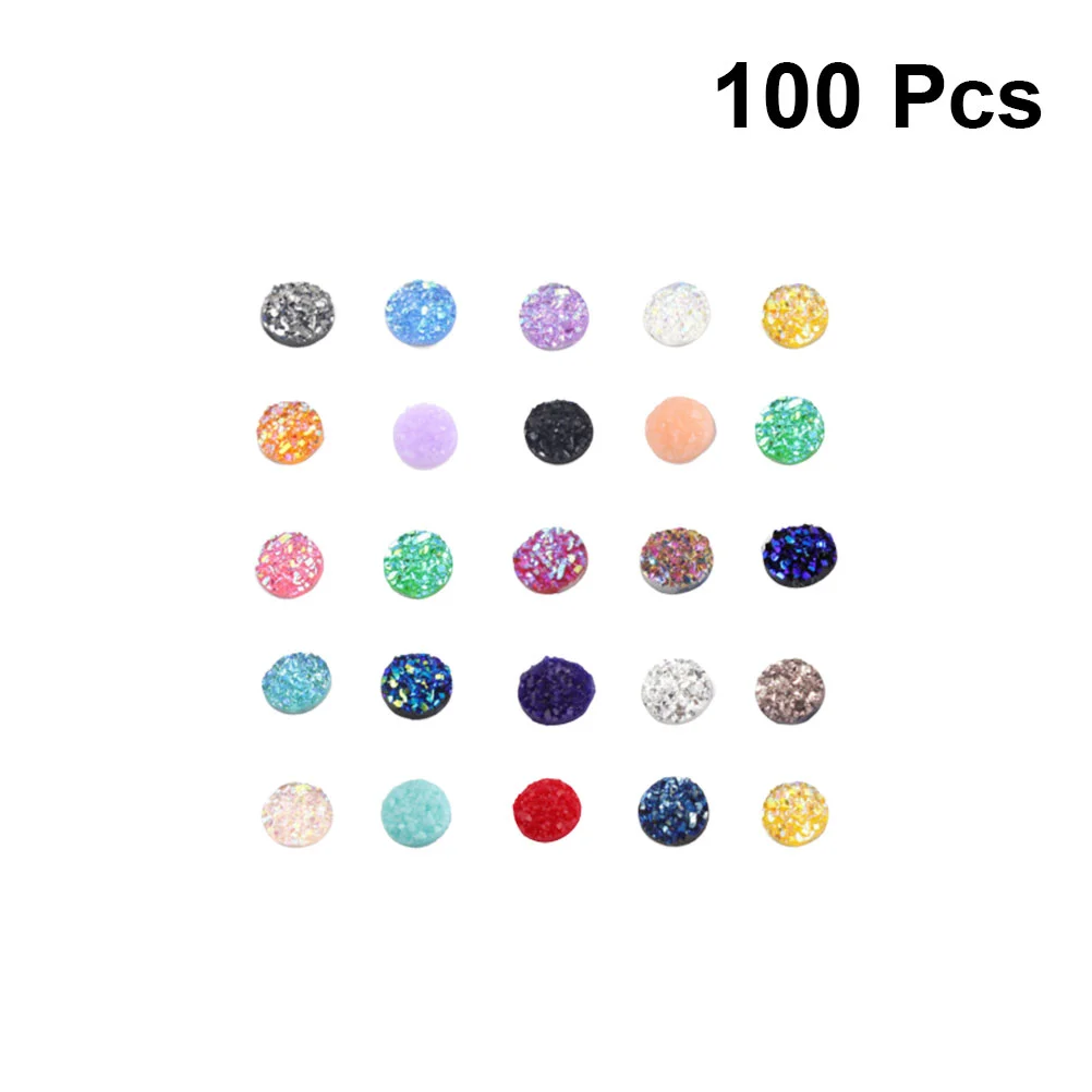 

200 Pcs Resin Round Flat Back Rhinestones for Jewelry Making Clay Sculpture Decoration Craft Supplies Beads Bracelets