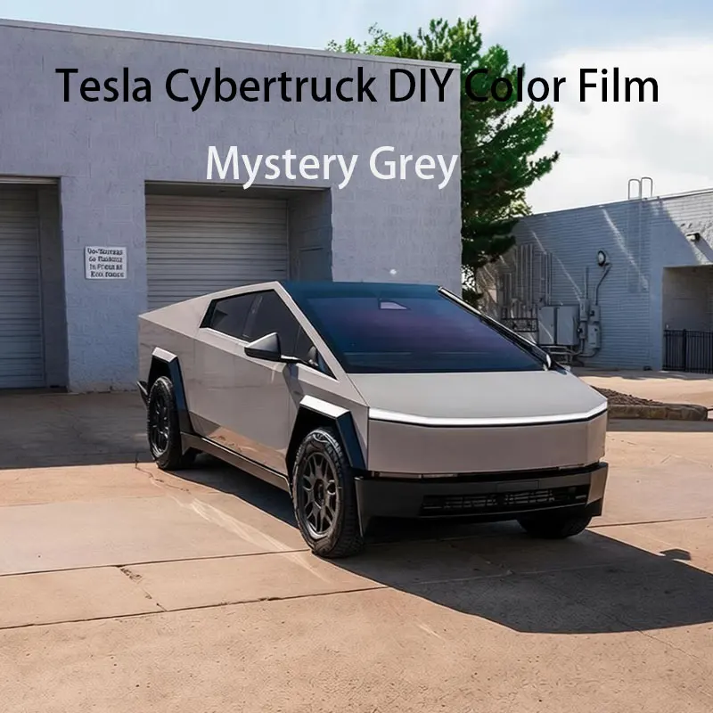 For Tesla Cybertruck DIY PVC Paint Protection Film Color Change Gloss Mystery Grey Customized Car Vinyl Wrap Film Accessories