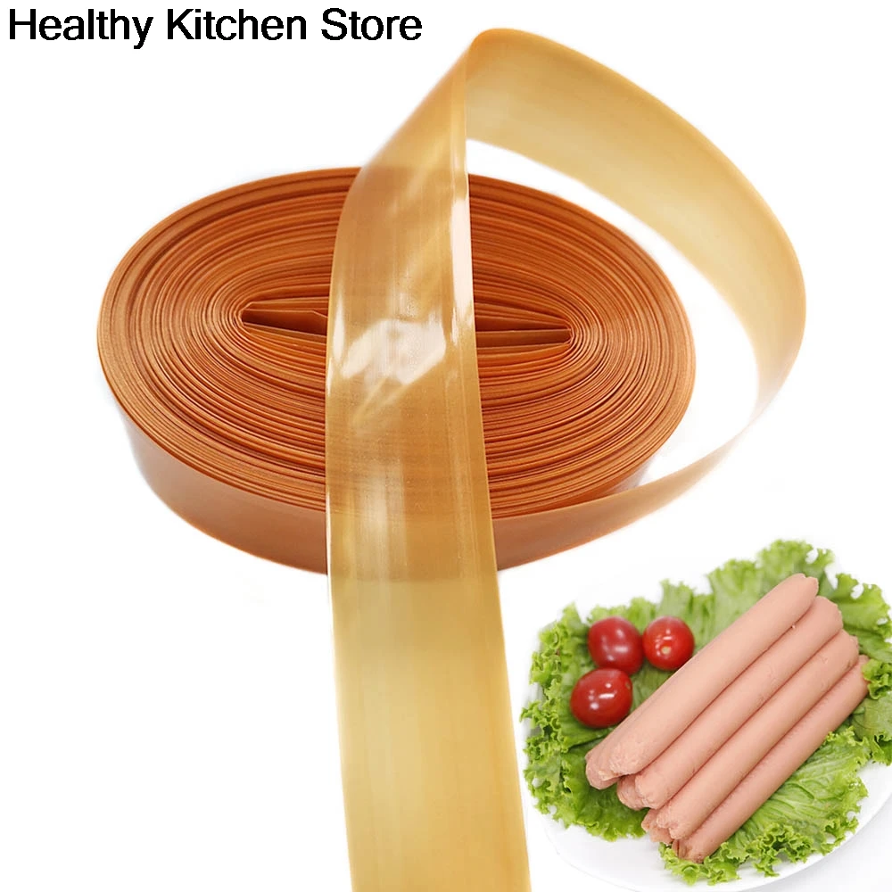 15M plastic Packing Film Diameter 21mm Packing Tools Sausage Casing Meat Packing Tools Meat Fillers Machine Nozzle Filler Shell