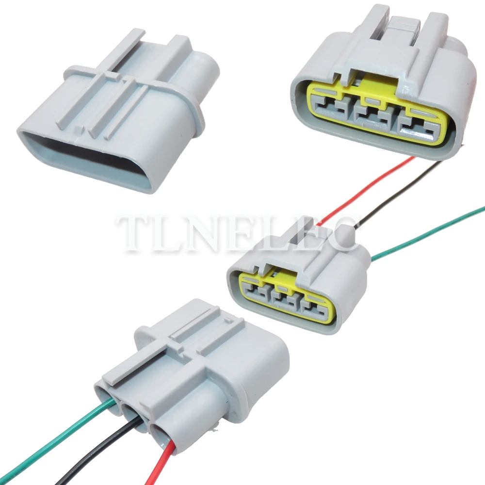 3 Pin Way Car Electrical PCB Socket with Wires Automotive Male Female Wiring Harness Connectors QLW-A-3F-B QLW-A-3F-GR