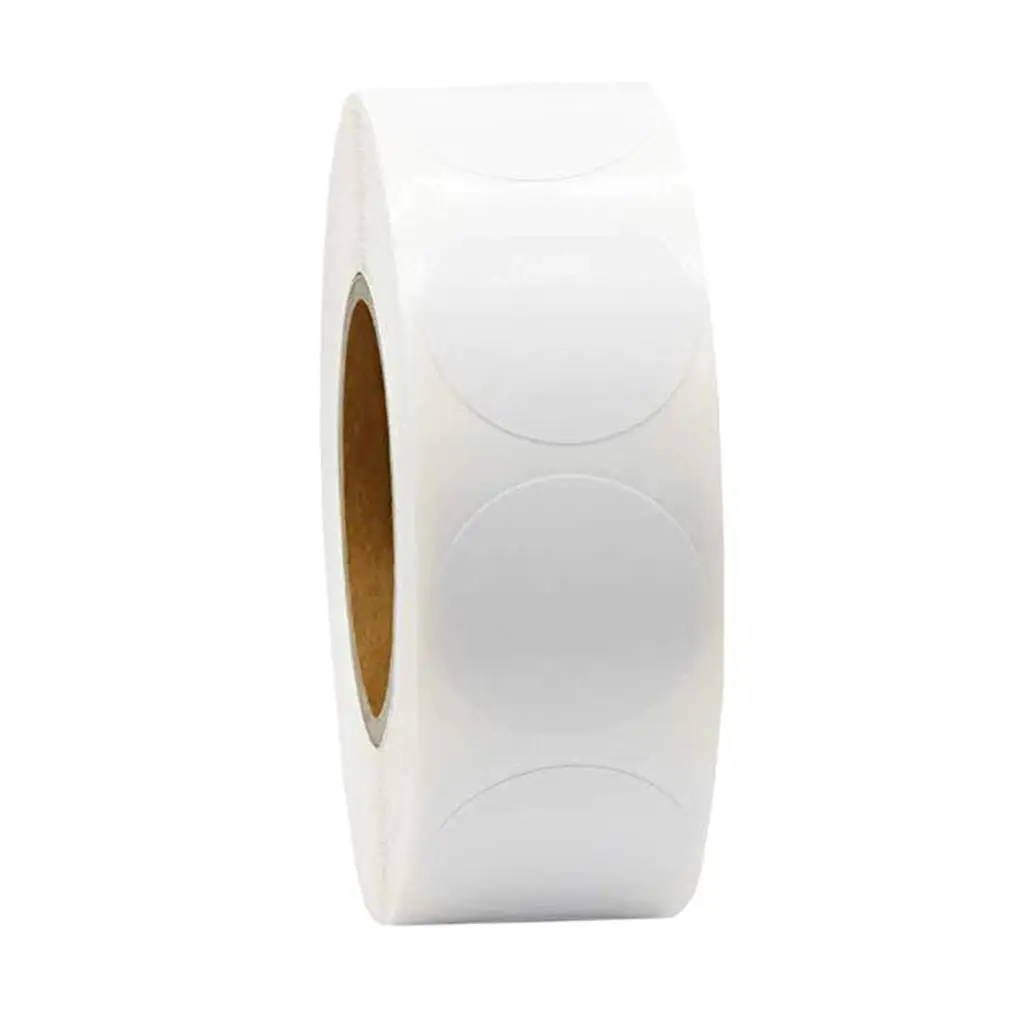 2-4pack 500Pcs/Roll Mini Stickers Kraft Paper Adhesive Labels Scrapbooking White