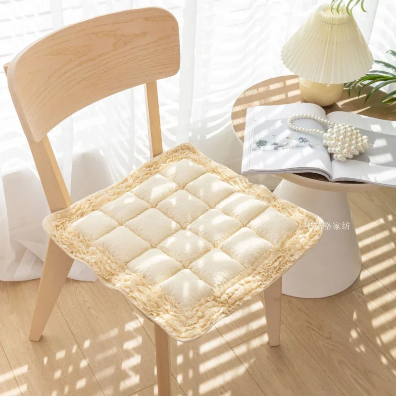 

New Four Seasons Universal Square Seat Pads Office Sedentary Computer Chair Mat Pure Color Decor Tatami Mat Lattice Seat Cushion