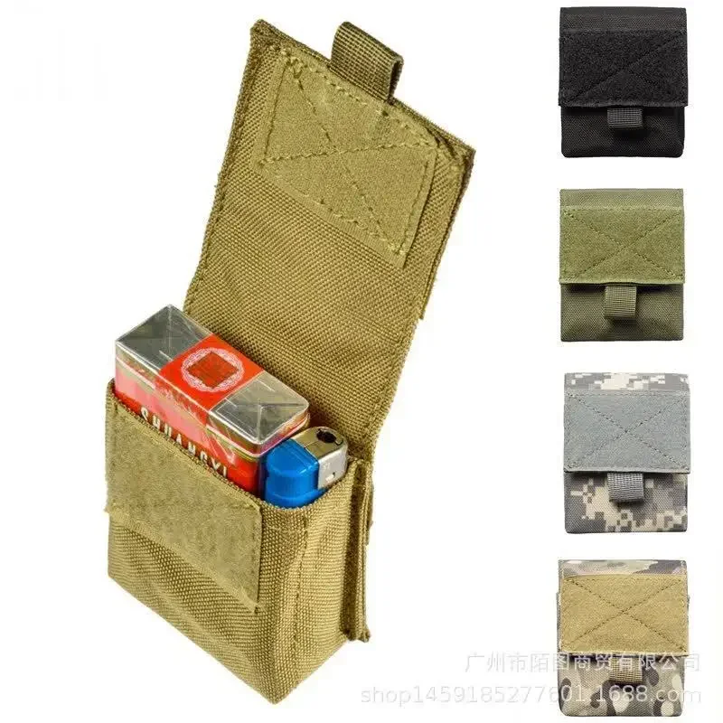 Small Utility EDC Gadget Gear Bag Molle Tactical Pouch Cigarette Holder Case Belt Bag Military Hunting Essentials Organizer Bag