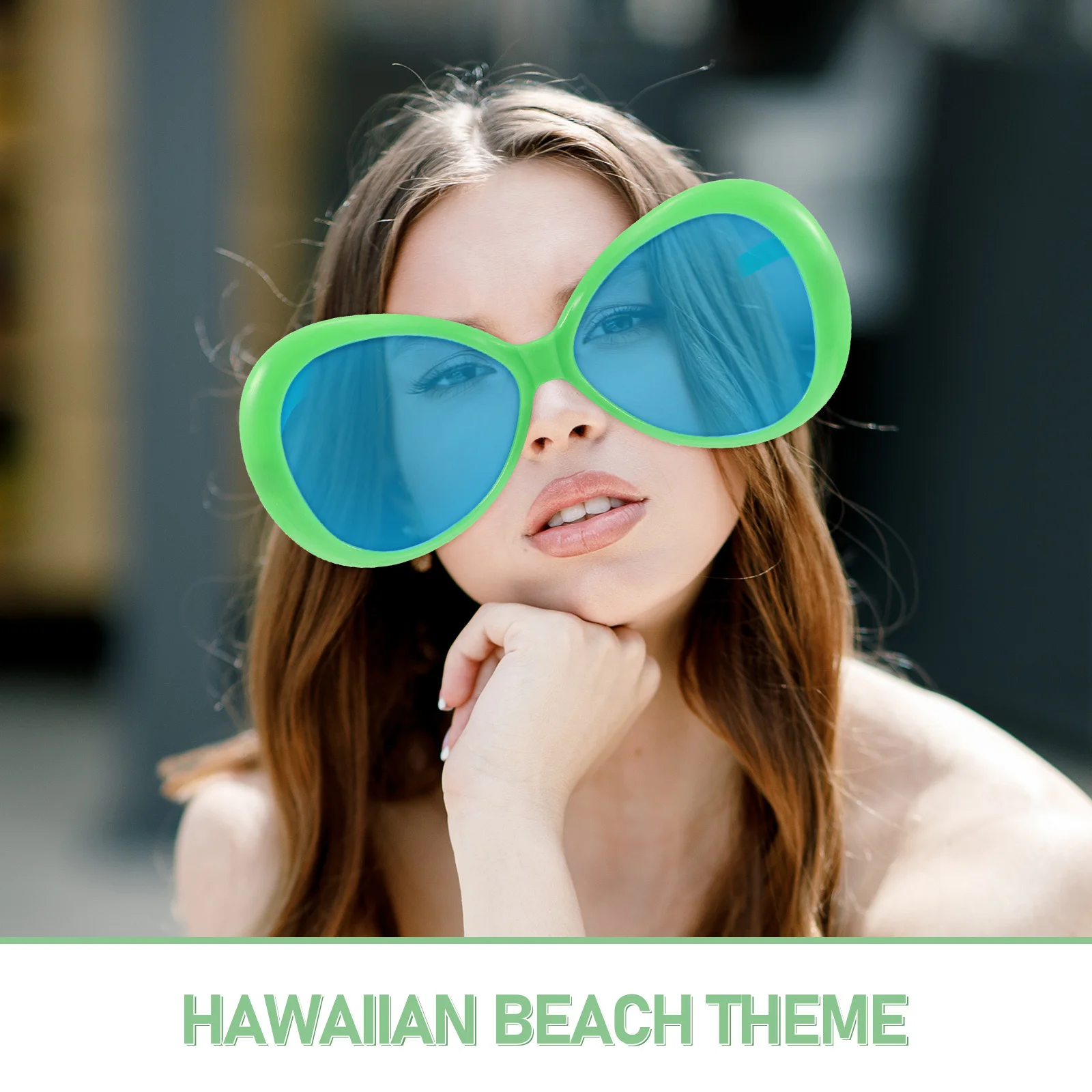 2 قطعة النظارات الشمسية هاواي المتضخم تصميم مبالغ فيه الجدة نظارات الحفلات متعة كابينة تصوير الدعائم الشاطئ بركة الصيف الحدث