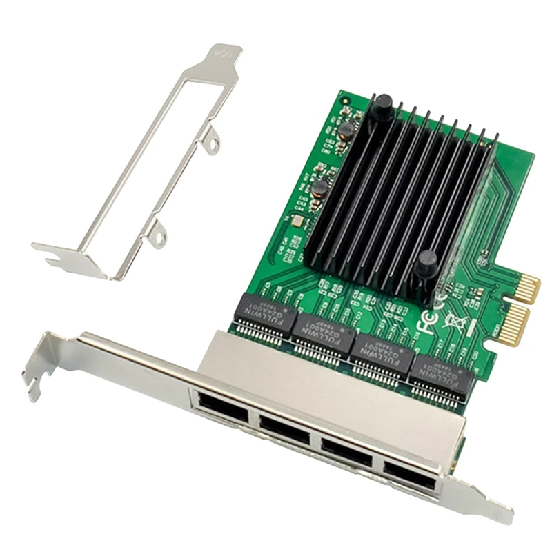 

RJ45 4-Port Gigabit Network Card Replacement Spare Parts Ethernet Server PCIE Network Card Adapter PCI-E X1 Interface