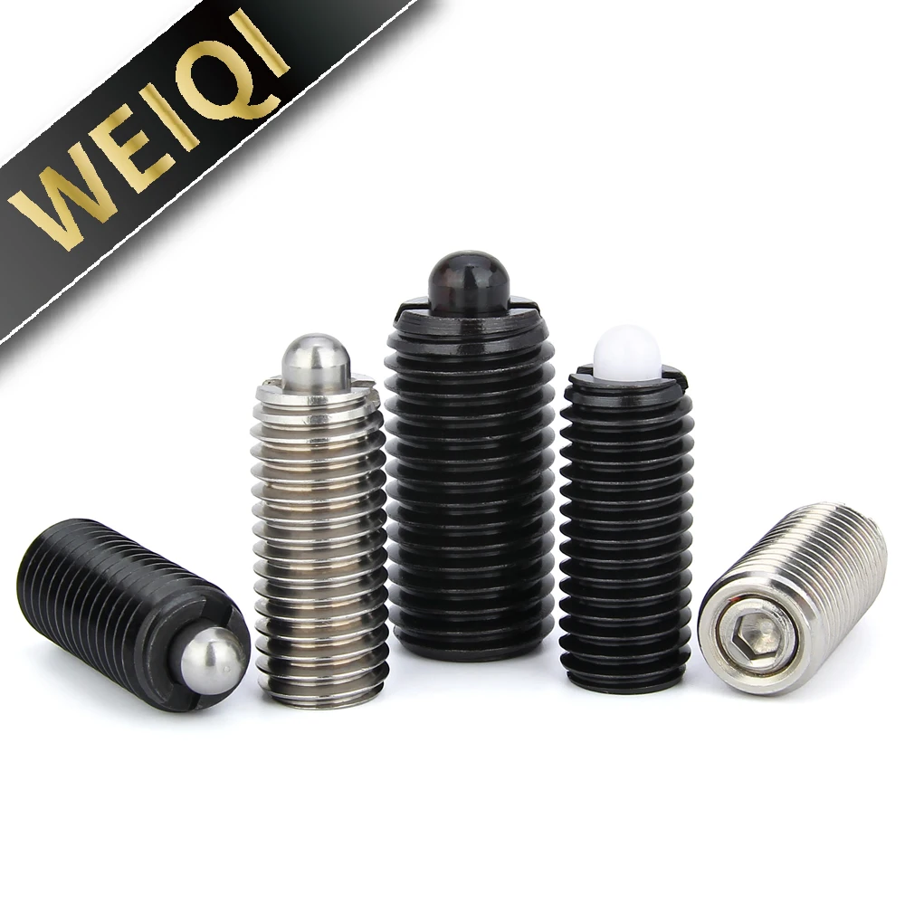 M3/4/5/6/8/10/12/16/20/24mm Spring Plungers  Factory In Stock Screw-in Spherical Surface Locating Screw/Bolts With Hex Sockets