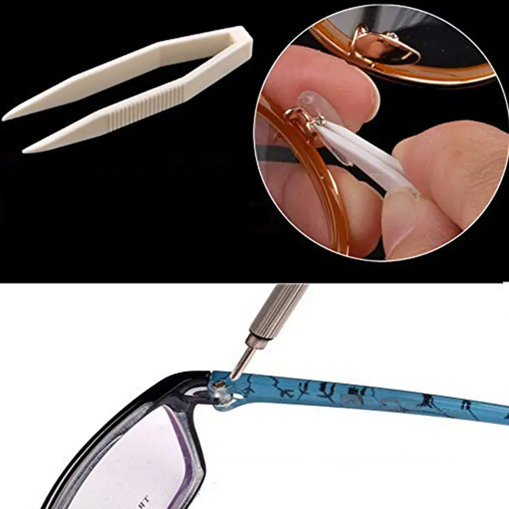 Glasses Maintenance Kit Screws 100 Specifications Premium Stainless Steel Nose Pads Professional Eyewear Tools