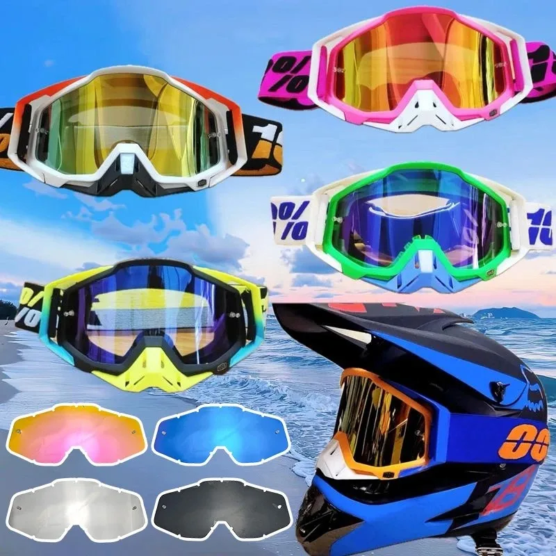 حار دراجة نارية نظارات الرجال موتوكروس نظارات خوذة MX موتو الترابية دراجة ATV التزلج الرياضة في الهواء الطلق الزجاج سكوتر Googles قناع الدراجات #3