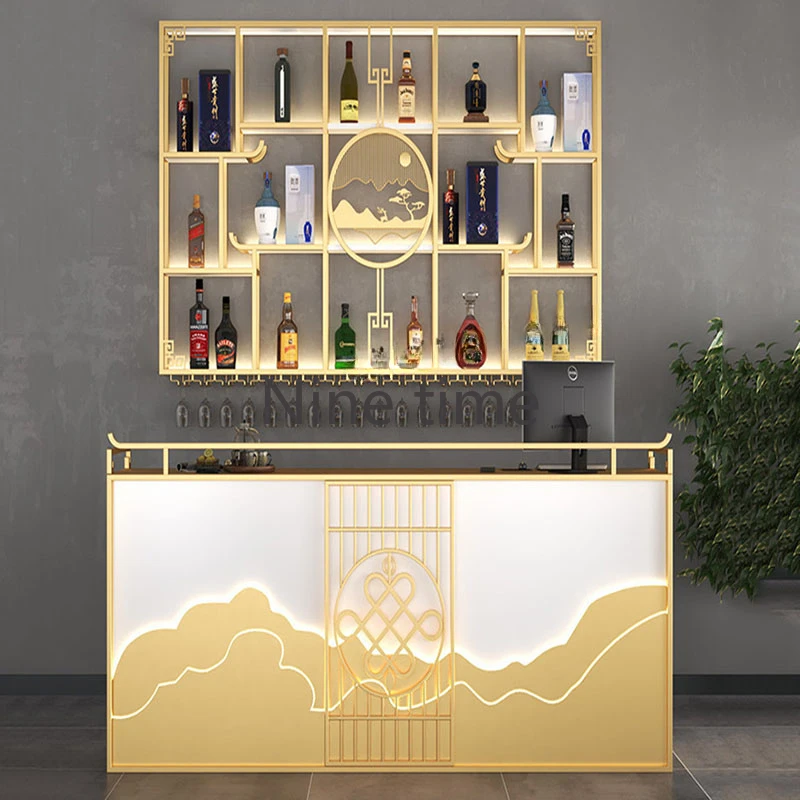 

Holder Corner Wine Cabinets Industrial Storage Buffet Unique Bar Cabinet Display Small Barra De Vino Wijn Kast Home Decoration