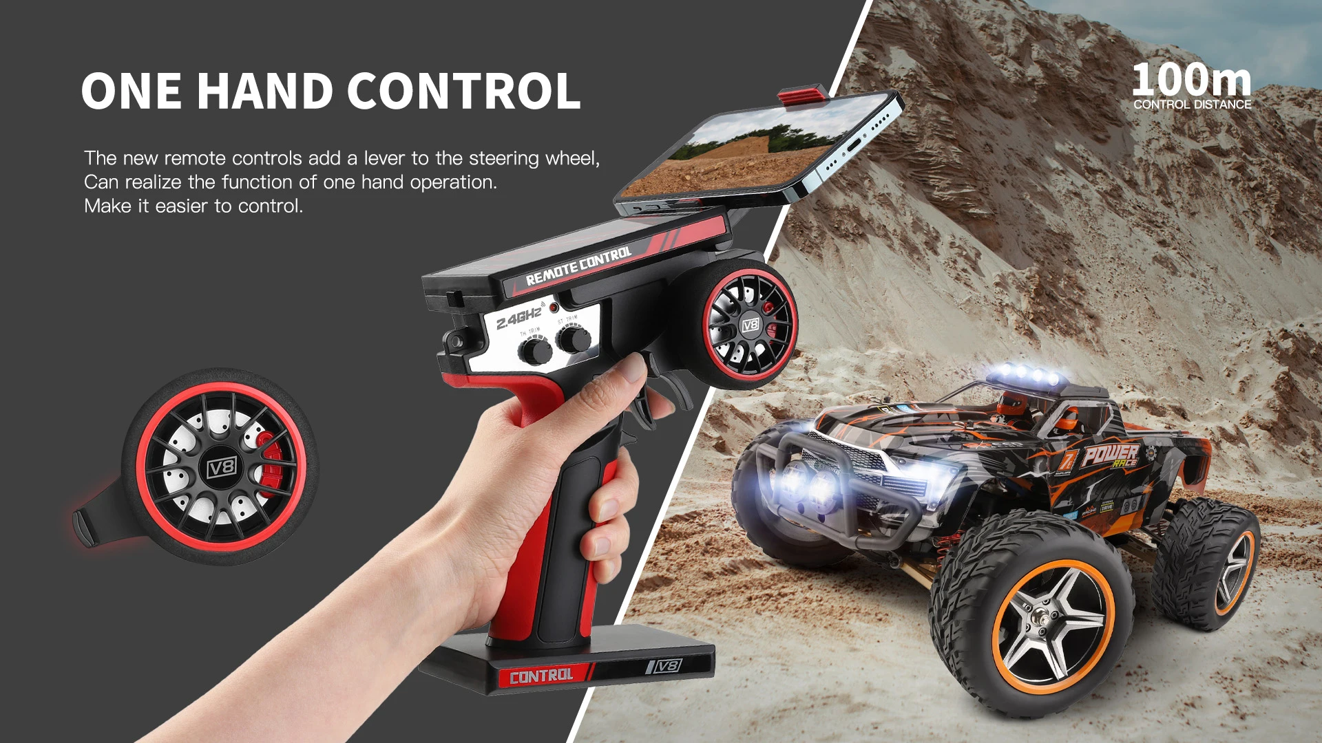 Wltoys 104018 104019 1:10 RC Car 4WD 55KM/H Brushless 2.4G Remote Control High Speed Off-Road Drift PRO Alloy Racing Car