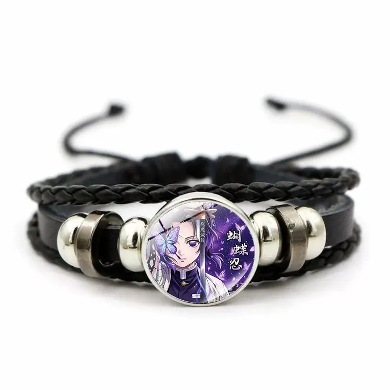 Anime Demon Slayer Themed Bracelets Nezuko Tanjiro Design Two Dimensional Personalized Accessories For Students