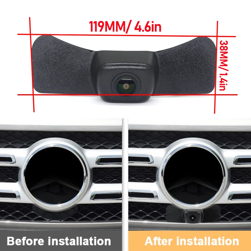 AHD 1080P 170° HD Golden Auto Front View Camera For Mercedes Benz GLB Class X247 GLB180 GLB200 GLB250 GLB35 AMG 2020 2021 2022