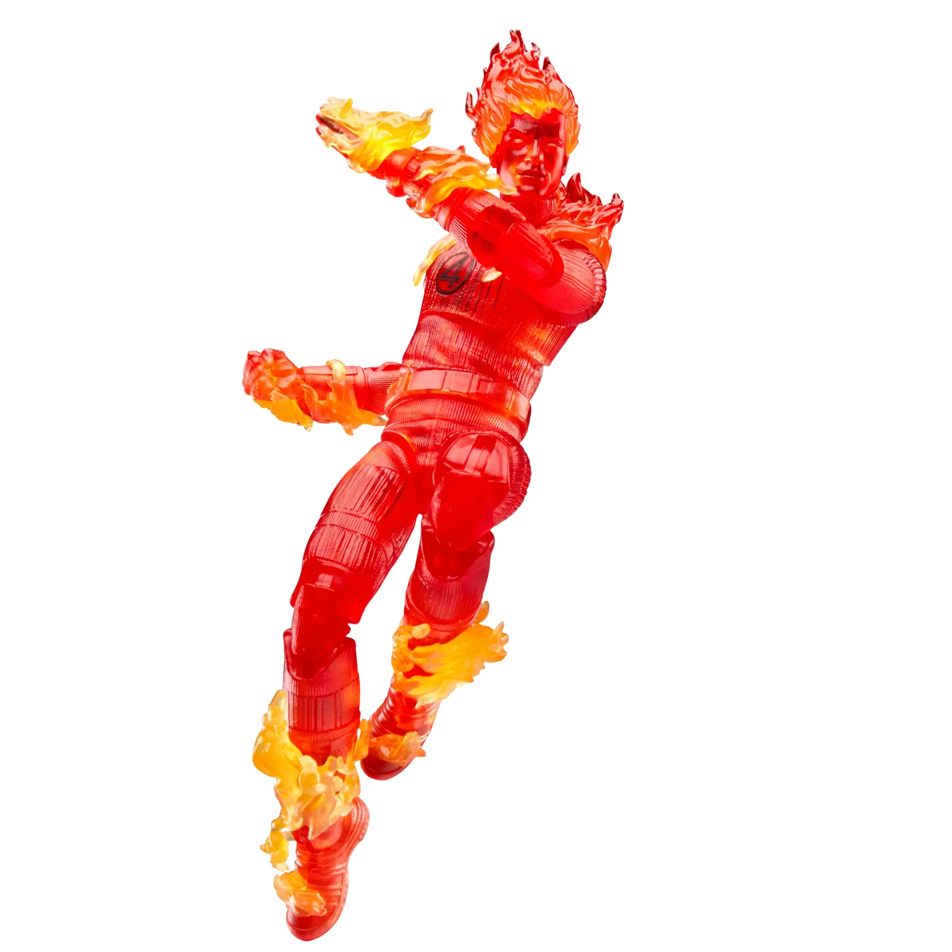 

Hasbro Marvel Legends Series Human Torch, The Fantastic Four: First Steps Johnny Storm Movie Коллекционная 6-дюймовая игрушка-фигурка G0803