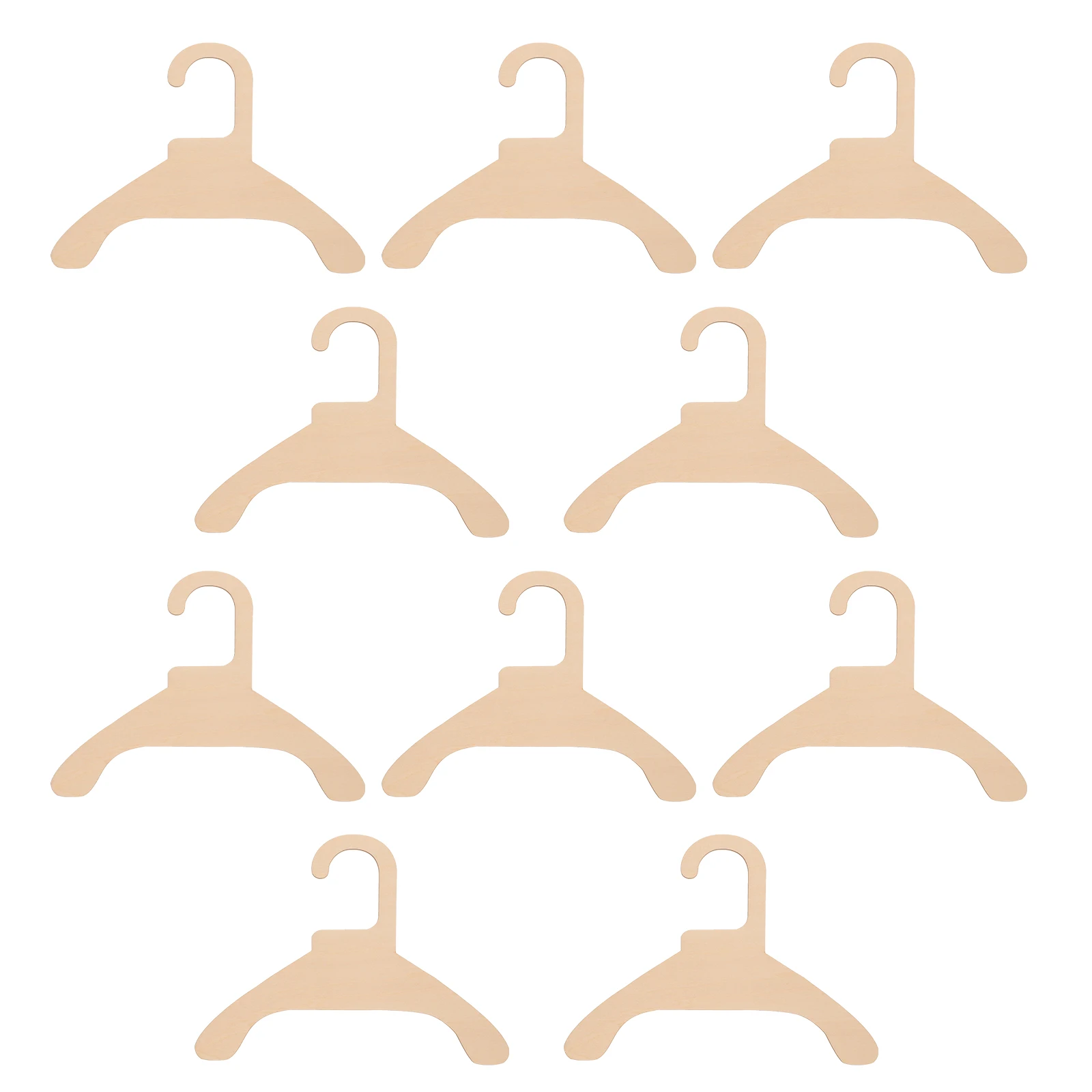 

10Pcs Wooden Pet Garment Hangers Sturdy Dog Cat Clothes Drying Rack Indoor Outdoor Closet Organizer Dog Clothes Hangers