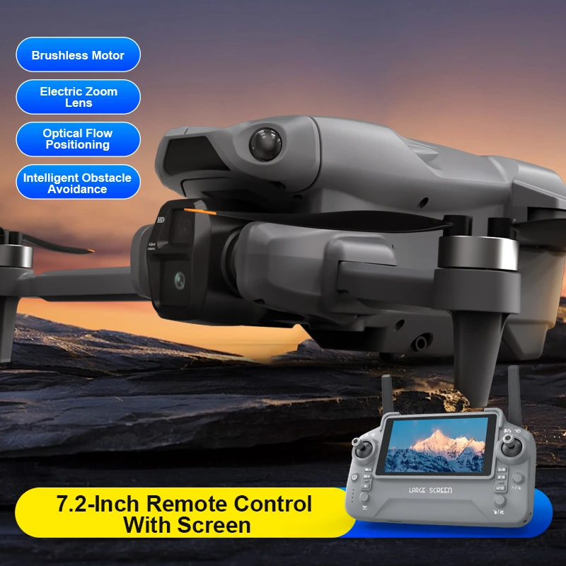 Aerial Photo LF682 Drone 8K HD Dual Cameras GPS Optical Flow Obstacle Avoidance 5G Screen Remote Control Brushless RC UAV 20000M