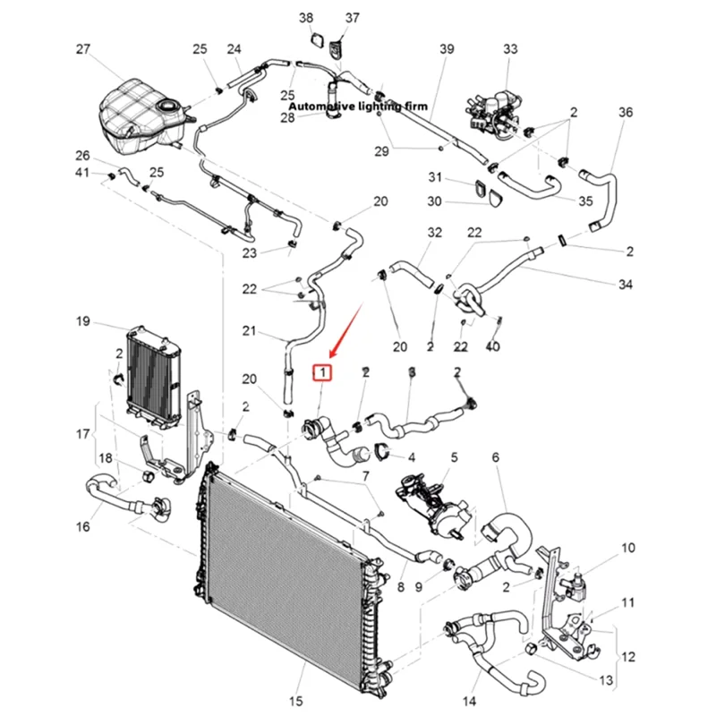 

Radiator Upper Hose For Bentley GT Flying Spur Continental GTV84.0T 3W0122101F Coolant Hose Connector
