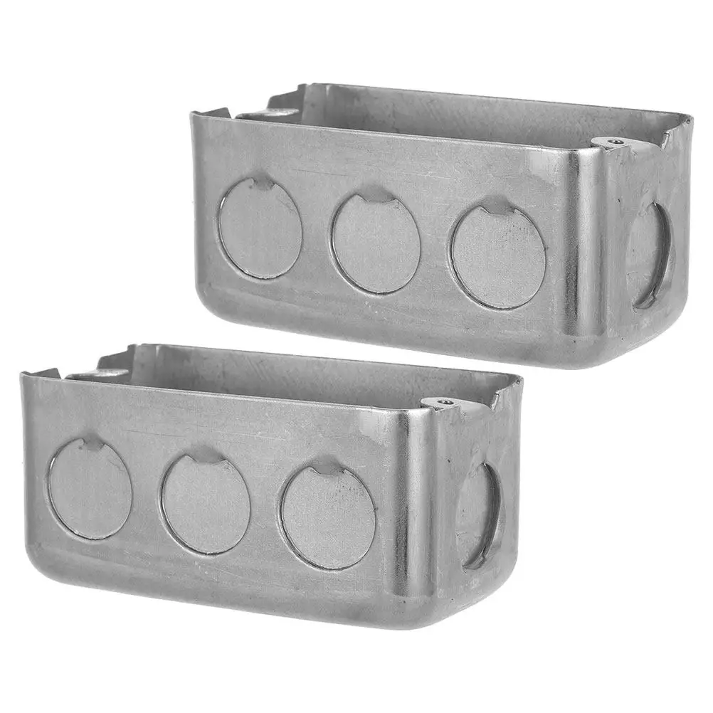 2Pcs 120 Type Surface Mounted Junction Box Metal Electrical Box Extender for Outlets Switches Quick Install Rustproof DIY