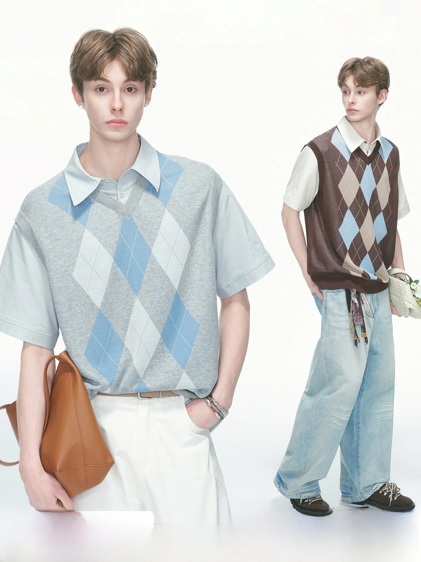 Dream Made Knitted Short Sleeve Shirt Men's Summer New Style Loose Fit Breathable Youthful Commute Friendly Patterned T-Shirt