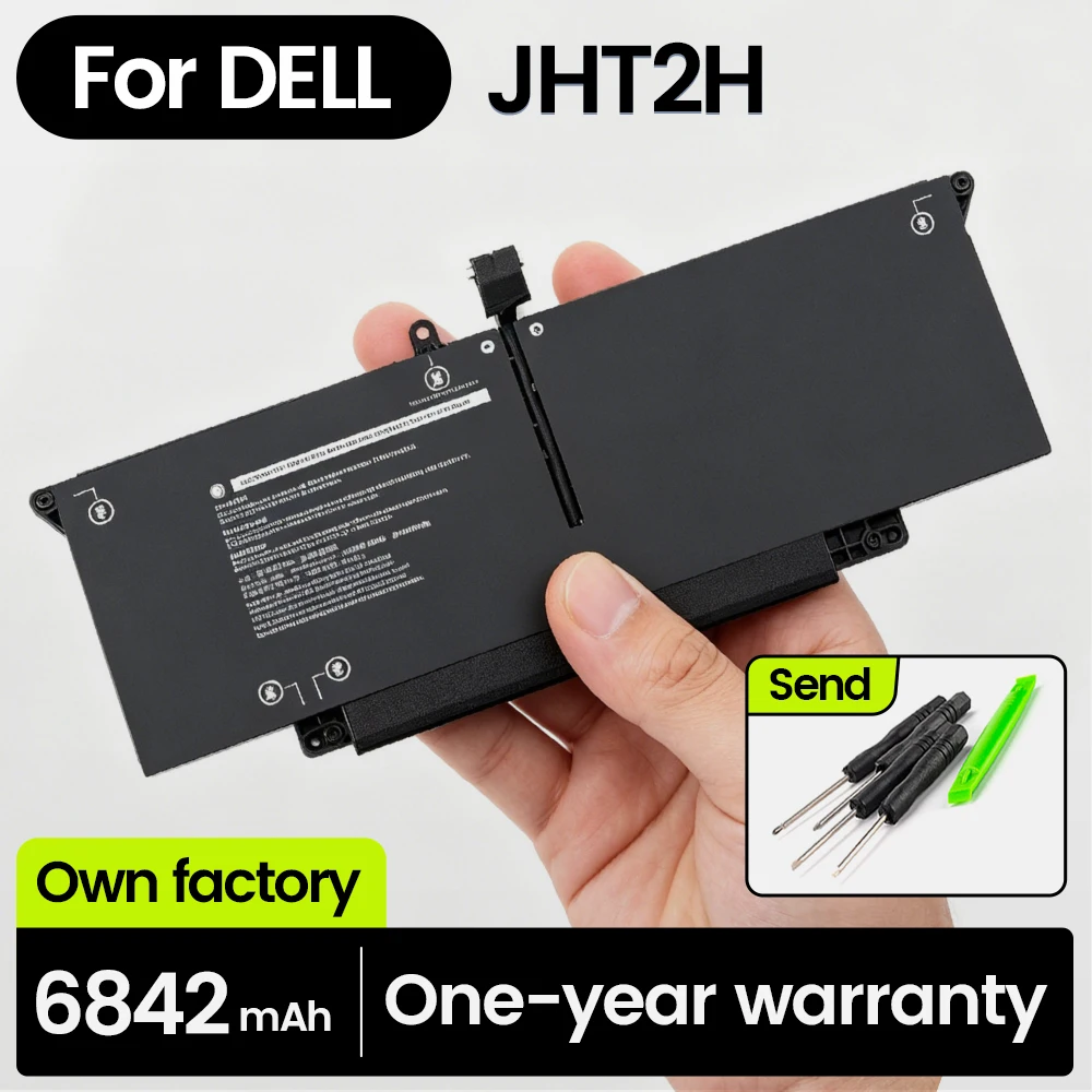 BGBT JHT2H Laptop Battery for DELL Latitude 7310 7410 Series 35J09 0YJ9RP 009YYF 07CXN6 04V5X2 0HRGYV 52Wh with Tools