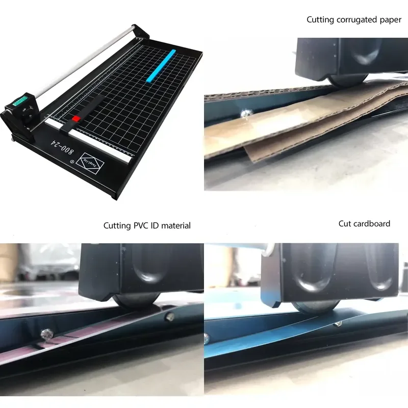 800-24 Inch Manual Rolling Cutter Rolling Paper Cutter Iron Plate Push Knife Paper Cutter Office A2 Cutting Machine