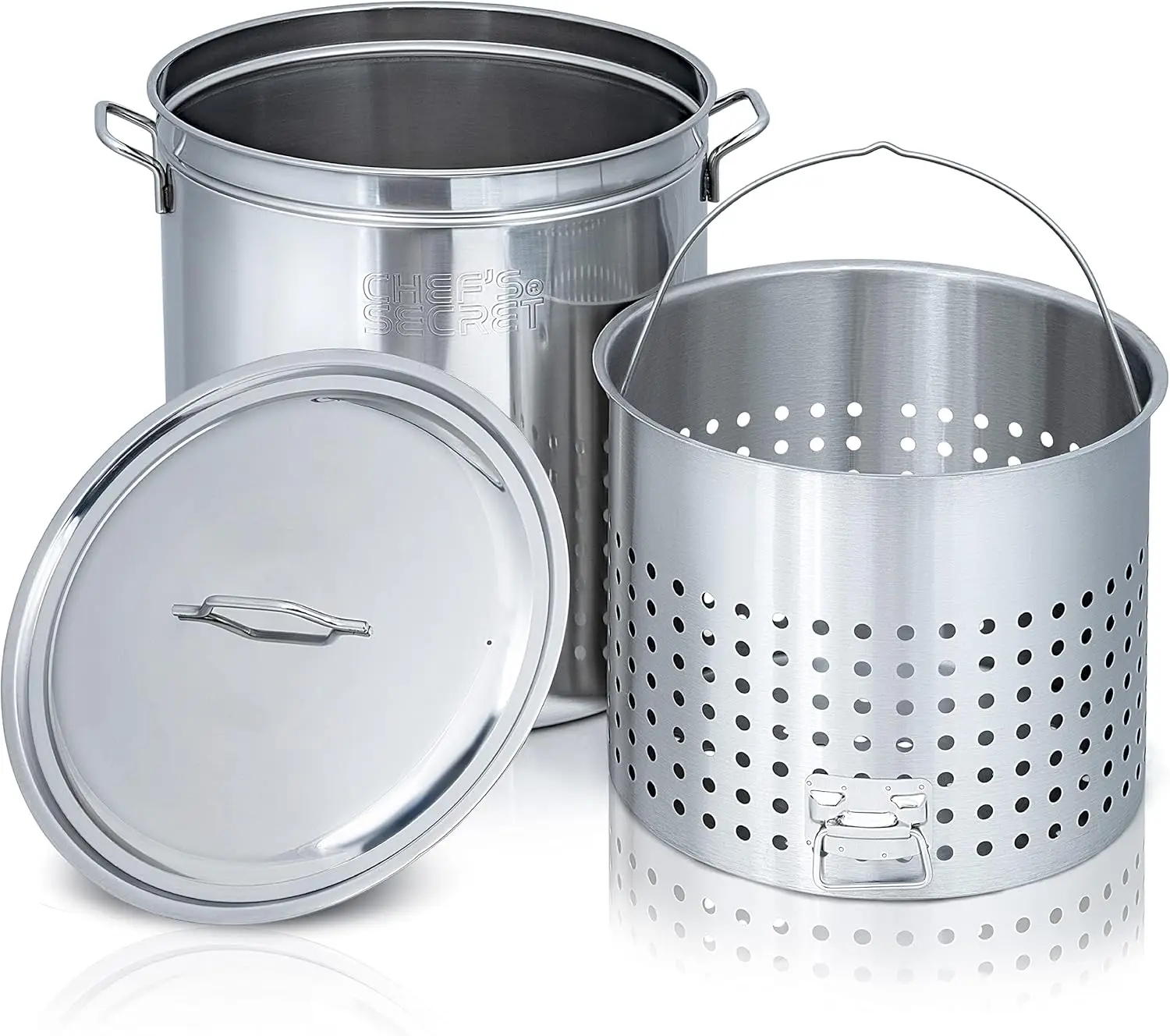 82 Quart Stainless Steel Stockpot W/Basket: Perfect For Soups, Boils, Stews And Tamales