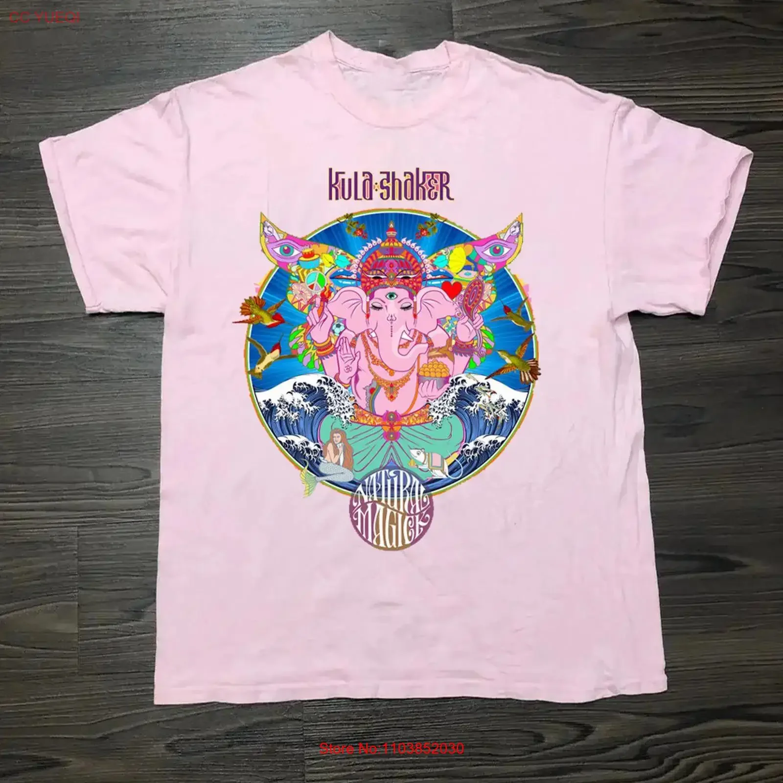 Camiseta de la gira de la banda Kula Shaker, tallas S a 5XL, estilo vintage, lavada, elástica, ropa de diseñador, moda casual para hombre, elegante