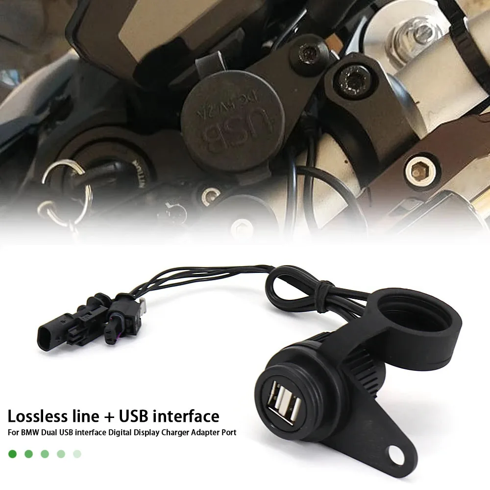 

Motorcycle Accessories For BMW R1200GS R1250GS F900GS F700GS F750GS F800GS F850GS ADV Dual USB Charger Plug Socket Power Adapter