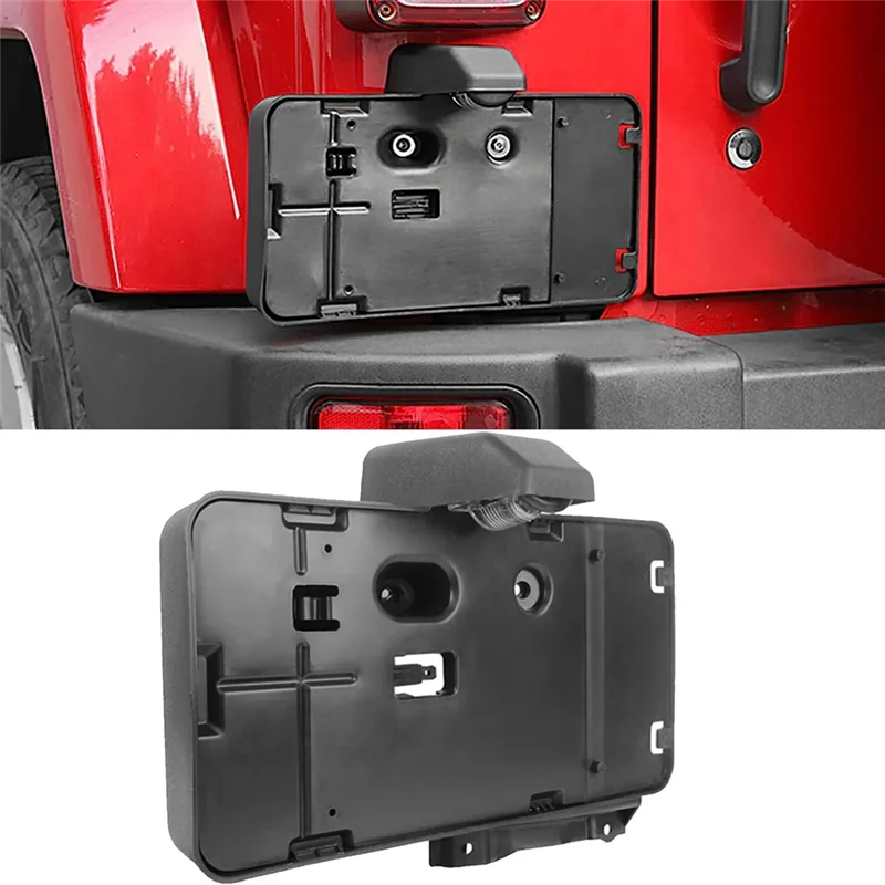 

Car Rear License Plate Holder Frame With Light Mounting Bracket For Jeep Wrangler JK 2007-2017 Car Replacement Parts Accessories