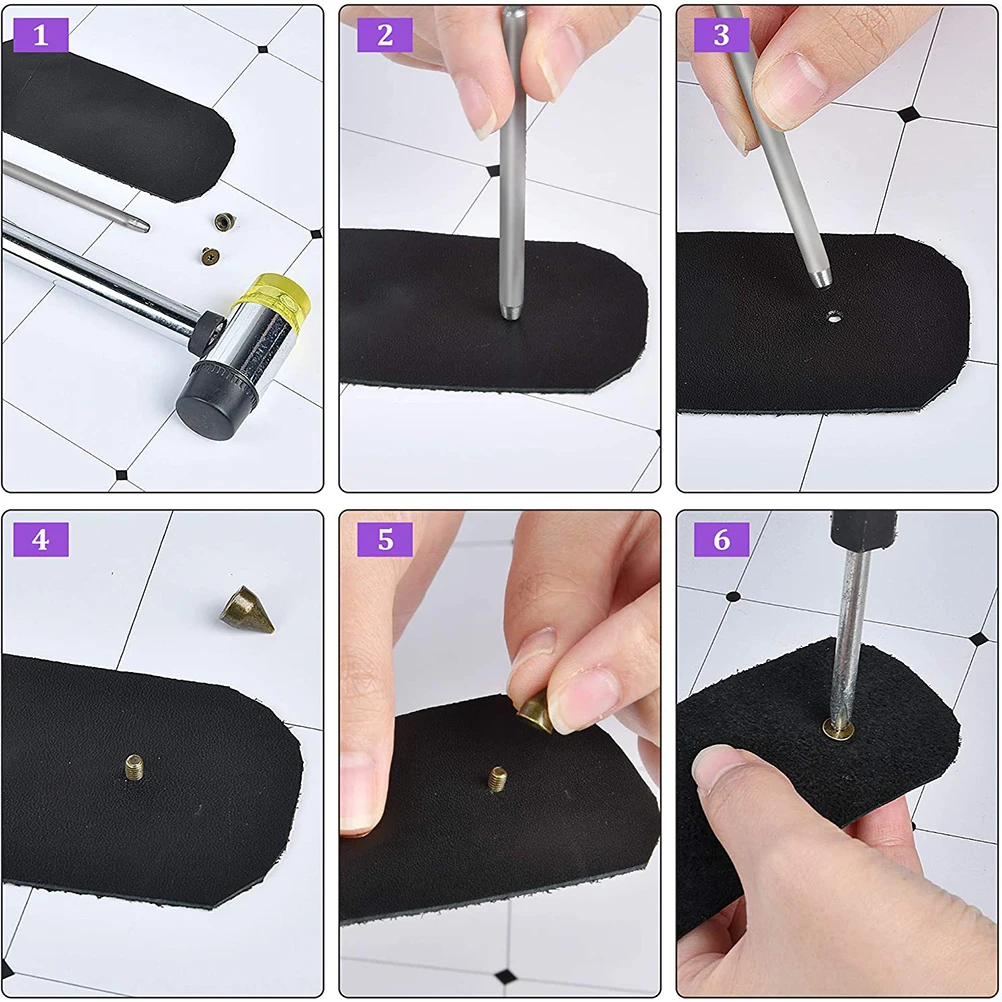 

Punk Rivet Set Alloy Cone Spikes Diy Screwback Studs For Clothing Accessories Decor Spike Kit Corrosion Resistant