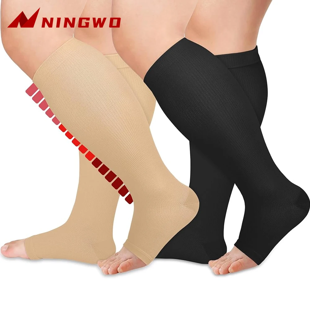 

6XL Extra Large Wide Calf Compression Socks 20-30 mmHg- Plus Size Compression Support Men & Women Bariatric Fatigue Pain