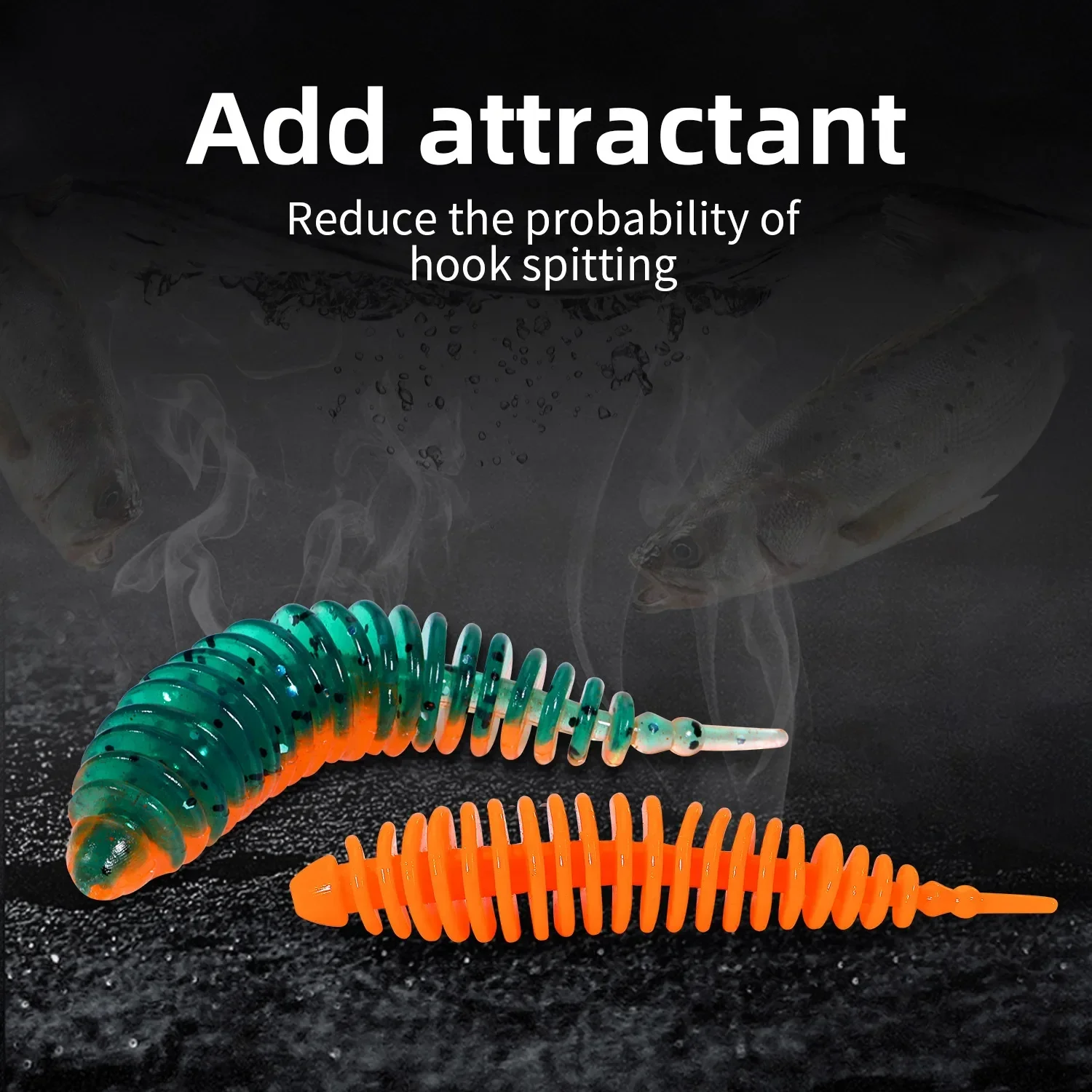 Sougayilang New 20pcs Fishing Tiny Worm Bait Lure Tanta 40mm 60mm 0.4g 2g Leurre Peche Squid Fishing Tackle Bass Pike image 3