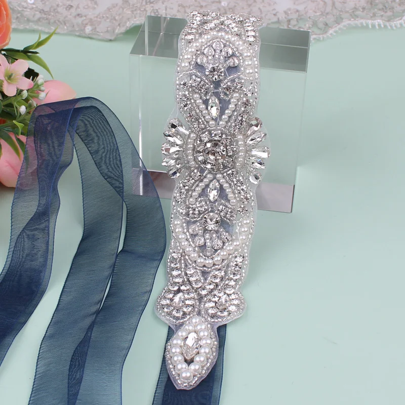 Cintura da sposa in cristallo argento per donna Elegante cintura per abito da sposa con pietre Nuovi accessori per abiti da cintura da sposa con perle di strass