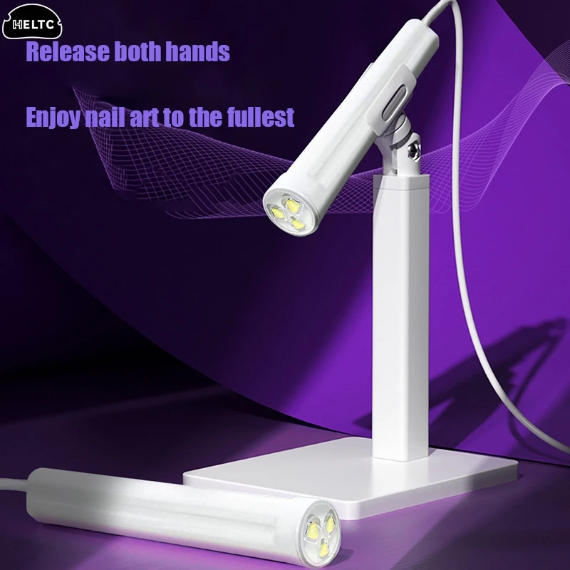 

New White 1PC Portable Handheld Mini Nail Lamp For Gel Polish Quick Dry Flashlight Pen USB Nail Dryer Machine UV LED Nail Lamp