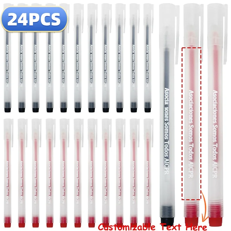 24PCS Customized Ballpoint Pens High-Capacity Pen with Logo for Graduation Thanksgiving Corporate Events Elegant Gift Smooth