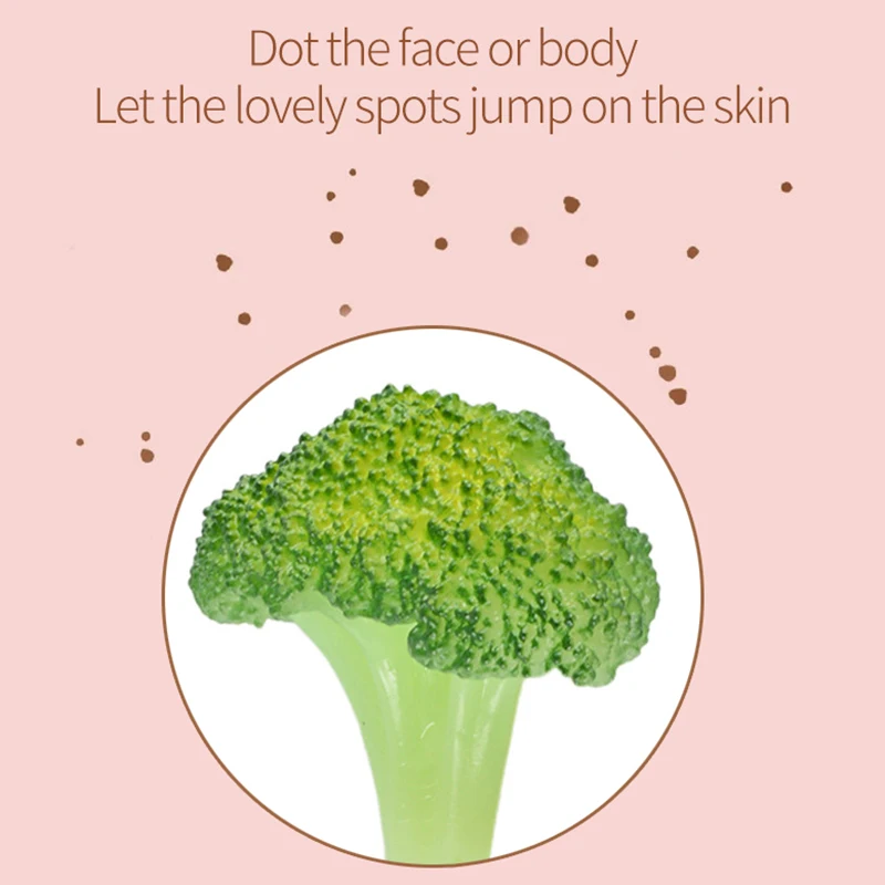 1pc Creativo Strumento di Trucco Lentiggine Simulato Broccoli Strumenti di Toelettatura Ragazze Europee Americane Pittura Lentiggine Accessori di Bellezza