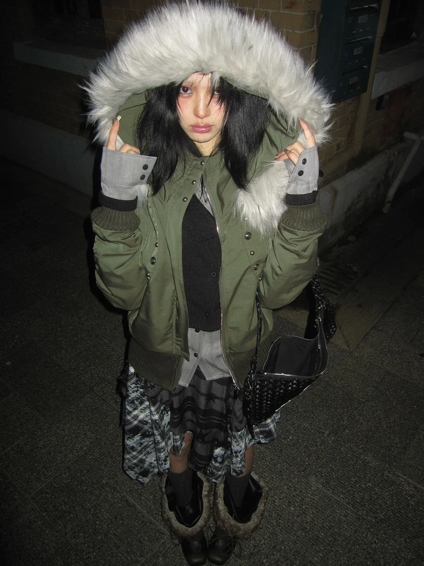 

Y2K American Short Thickened Hooded Cotton Jacket Women's Vintage Coat with Fur Collar Casual Commute Style Loose Fit Cotton ...